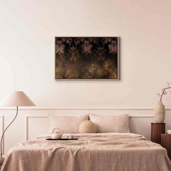 Quadro - Baroque Ornaments in Patinated Gold and Browns: Retro Motif
