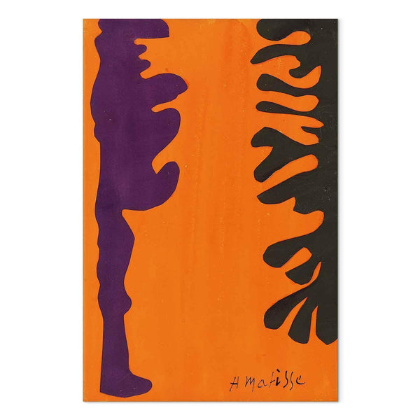 Quadro - Henri Matisse – Black and Violet Arabesques on Orange