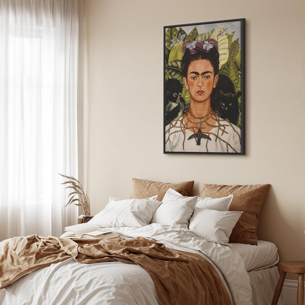 Quadro - Frida Kahlo – Self-Portrait with Thorn Necklace and Hummingbird
