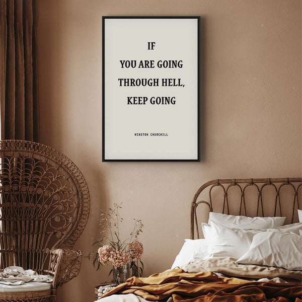 Quadro - Power of Words (1-part) - Winston Churchill's Motivational Quote