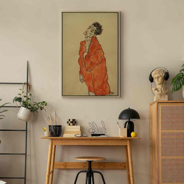 Quadro - Egon Schiele – Self-Portrait (Man in Orange Jacket)