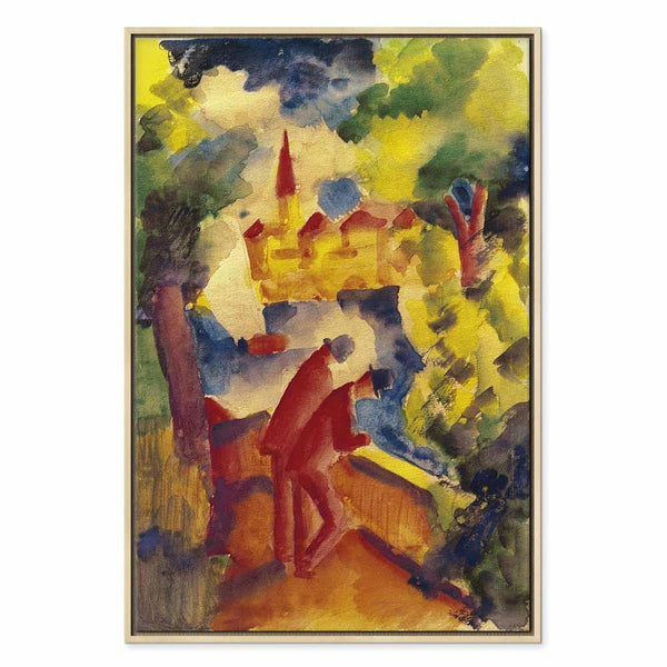 Quadro - August Macke – Men on the Road by the Lake