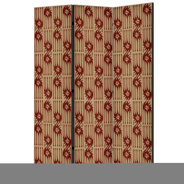 Paravento - Predatory Features - Red Abstract Shapes Inspired by Tribal