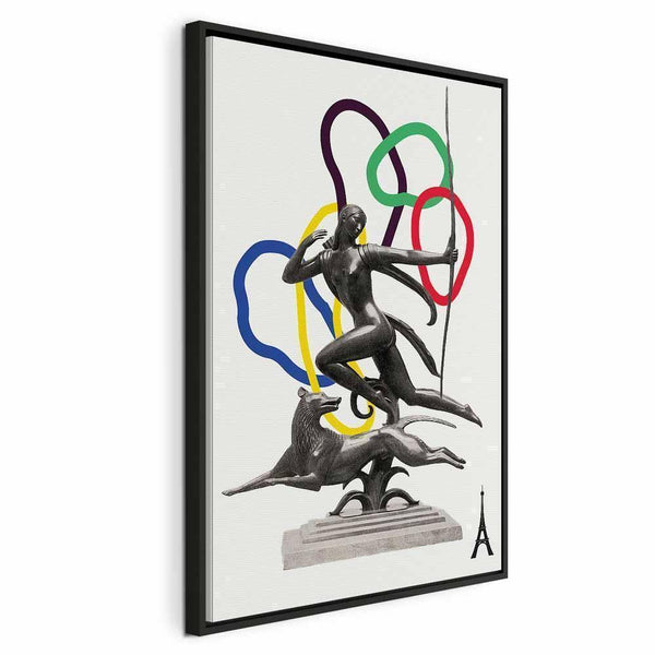 Quadro - Woman With Dog - Illustration