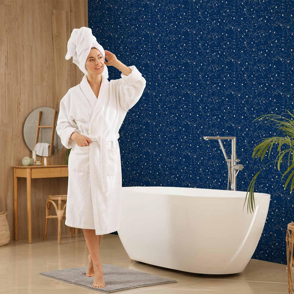 Tappezzeria murale - Cosmic Inspirations - Pattern with Stars and Constellations on a Dark Background