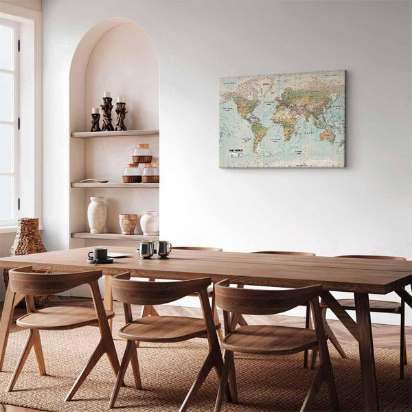 Quadro - World Map: Beautiful World