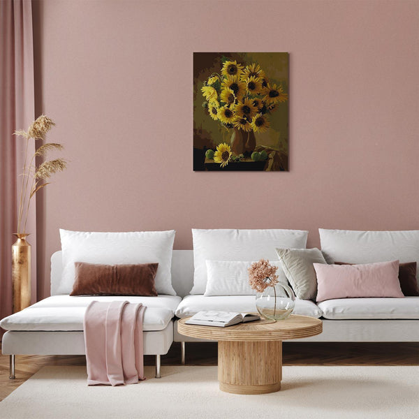 Quadro fai da te - Vase with sunflowers