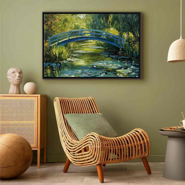 Quadro - Impressionist bridge - painting of a bridge against a picturesque background
