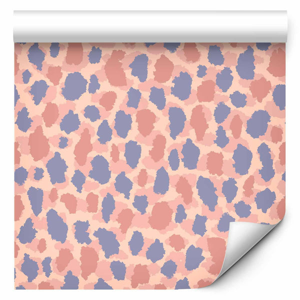 Tappezzeria murale - Giraffe Pattern - colorful animal pattern in blue-pink spots