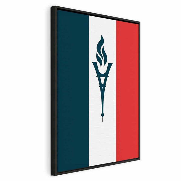 Quadro - Torch Against the Backdrop of the French Flag