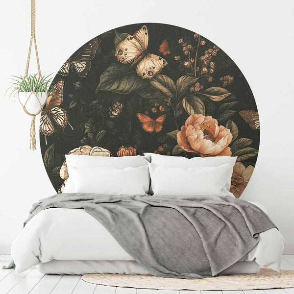 Carta da parati rotonda - Rustic garden