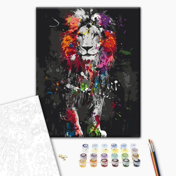 Quadro fai da te - Colourful Animals: Lion
