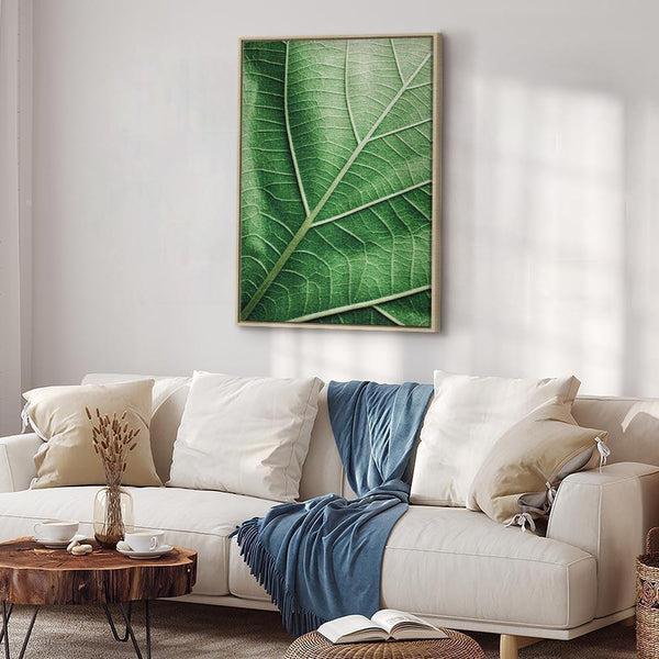 Quadro - Malachite Leaf (1 Part) Vertical