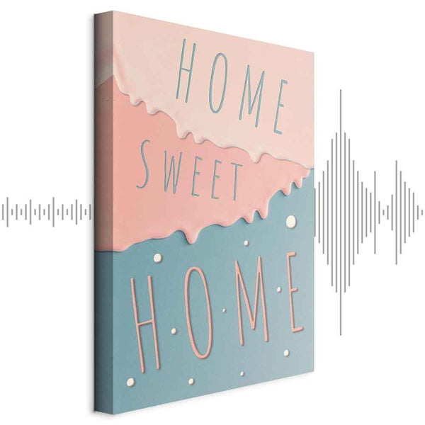 Quadro - Inscriptions: Home Sweet Home (1 Part) Vertical