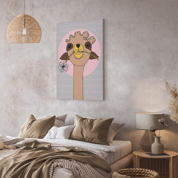 Quadro - Happy Llama (1 Part) Vertical