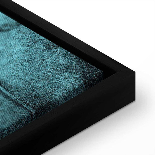 Quadro - Shroud of Turin in Turqoise (1 Part) Vertical