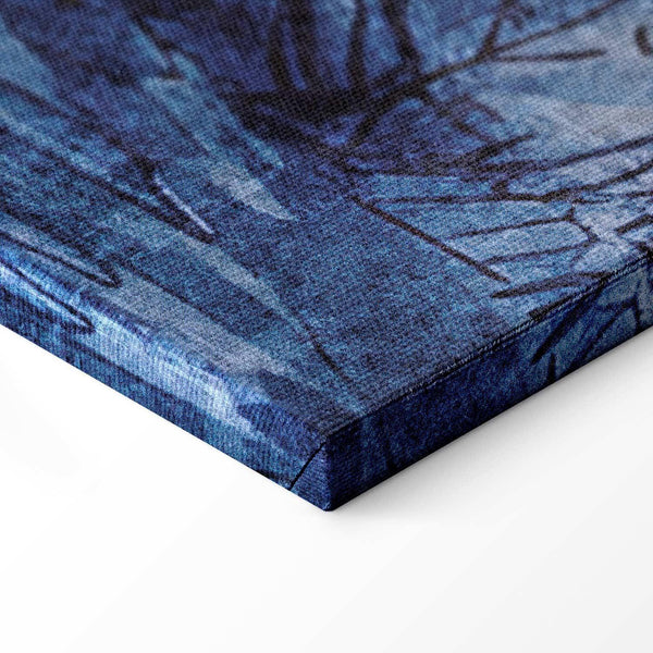 Quadro - Blue Bay - Italian landscape of Lake Como painted with blue ink