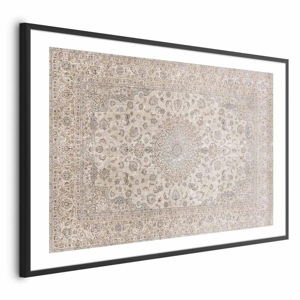 Poster - Sand Carpet - Worn Persian Rug with Rich Ornamental Motifs
