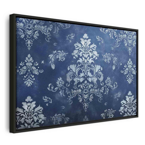Quadro - Retro Ornament Decorative Motif in Worn Blues