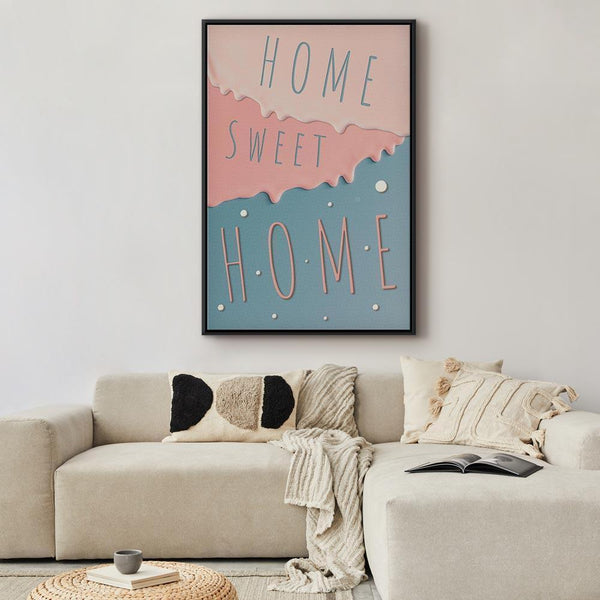 Quadro - Inscriptions: Home Sweet Home (1 Part) Vertical