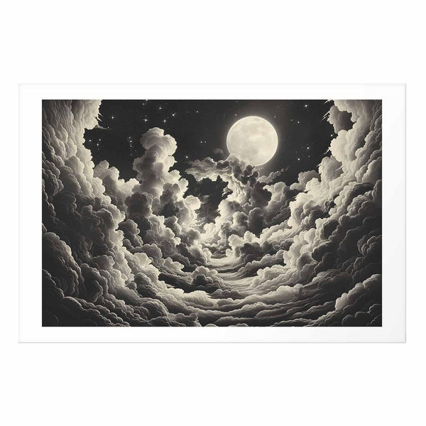 Poster - Moon and Stars Singing Among the Great Clouds