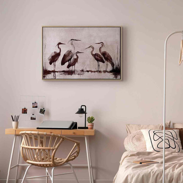 Quadro - Herons painted with ink