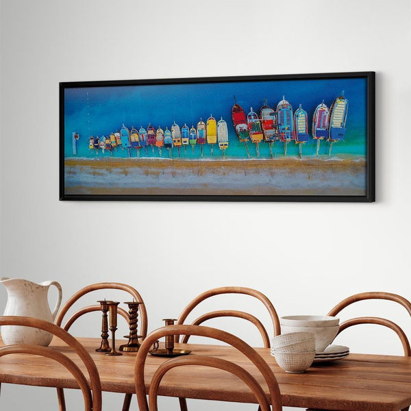 Quadro - Colourful Boats (1 Part) Narrow