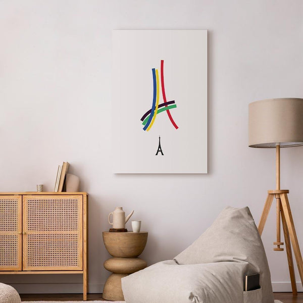 Quadro - Eiffel Tower - Colorful Graphics - Abstraction