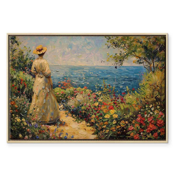 Quadro - Nostalgic impression - a pensive woman contemplating