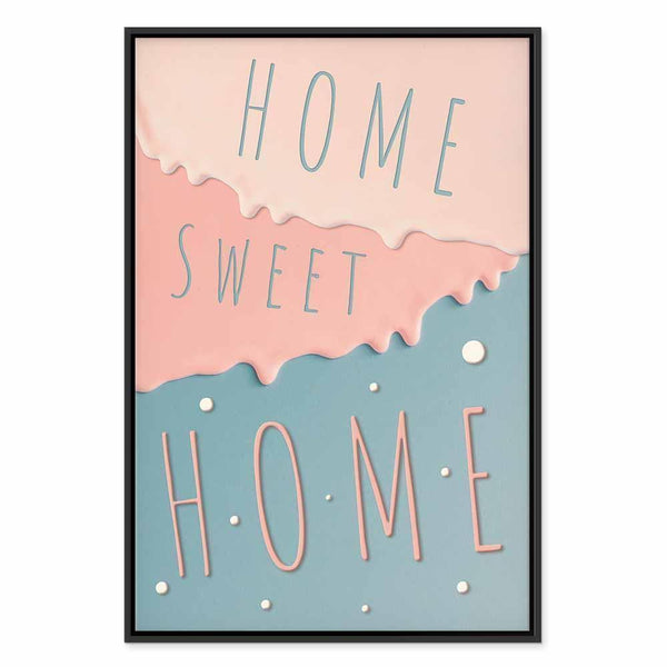 Quadro - Inscriptions: Home Sweet Home (1 Part) Vertical