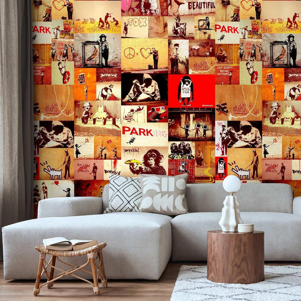 Tappezzeria murale - Collage - Banksy