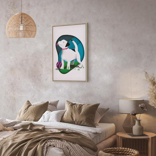 Quadro - Dog and Ball (1 Part) Vertical