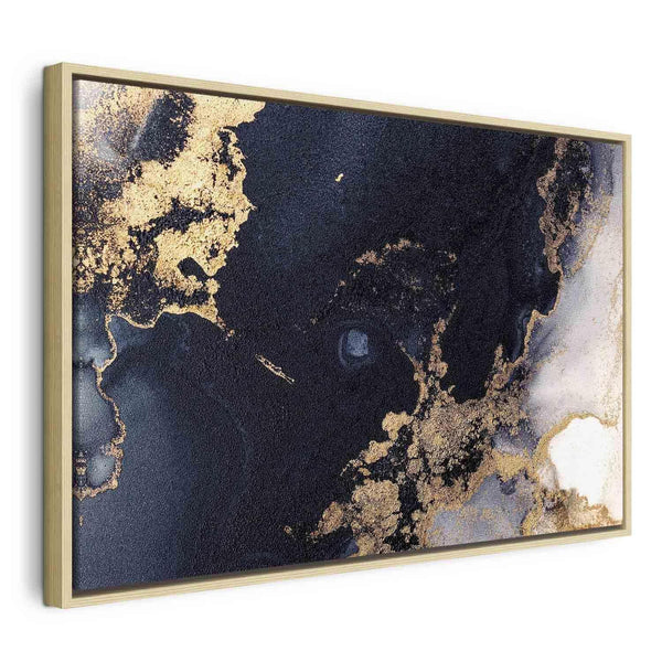 Quadro - Marble and navy blue – abstract textured pattern inspired by the starry sky