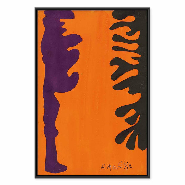 Quadro - Henri Matisse – Black and Violet Arabesques on Orange