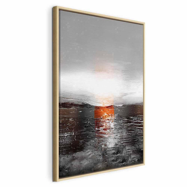 Quadro - Reflection of Colors (1-part) - Sunset in Painted Abstract Background