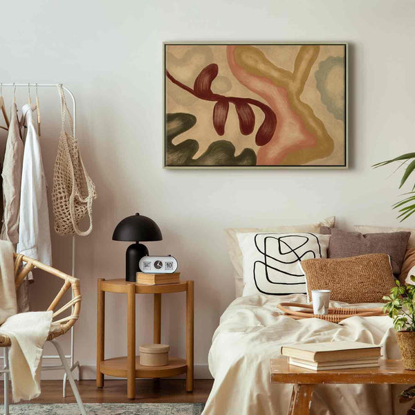 Quadro - Colorful shapes – worn-out figures in lime wash technique