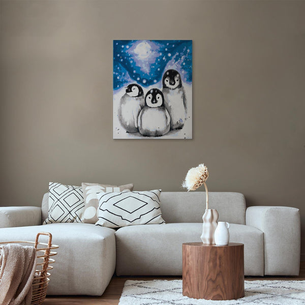 Quadro fai da te - Three Penguins
