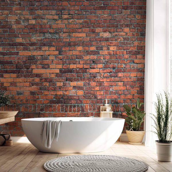 Carta da parati - Vintage Wall (Red Brick)