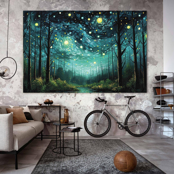 Quadro XXL - Starry night - a modern version of Van Gogh's night sky