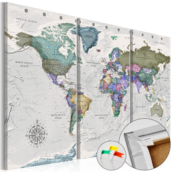 Quadro di sughero - World Destinations (3 Parts)