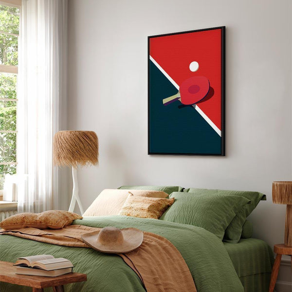 Quadro - Table Tennis - Racket and Ball on the Table