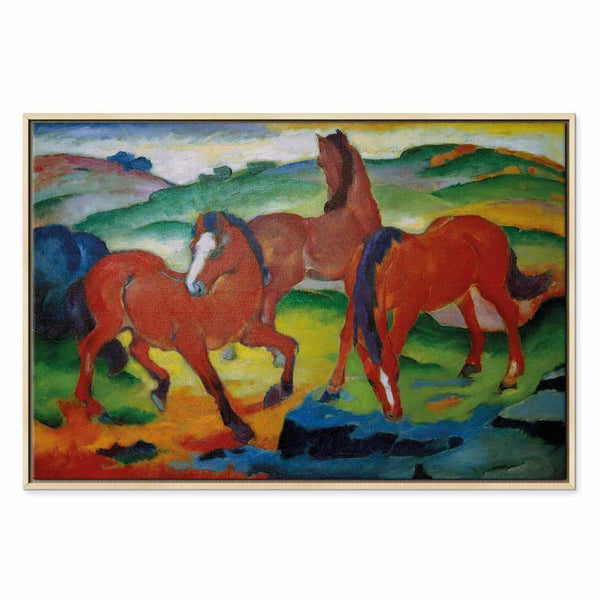 Quadro - Franz Marc – The Red Horses (Grazing Horses IV)