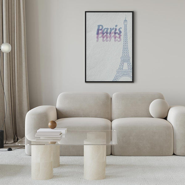 Quadro - Paris in Watercolours (1 Part) Vertical