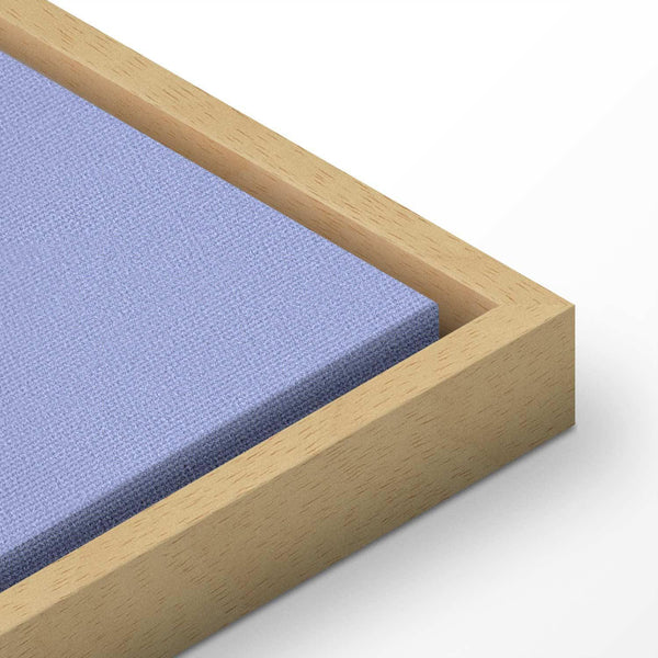 Quadro - Lines and Symmetry - Expressive White Grid on a Blue Background