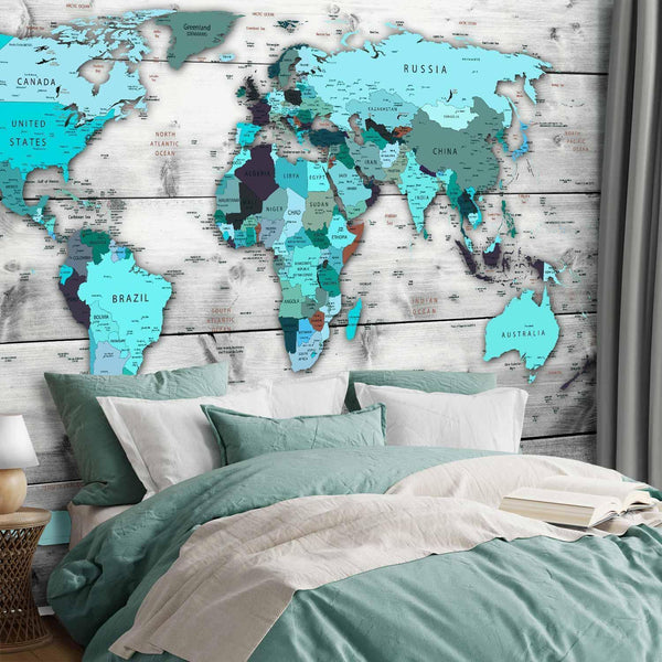 Carta da parati - World Map: Blue Continents