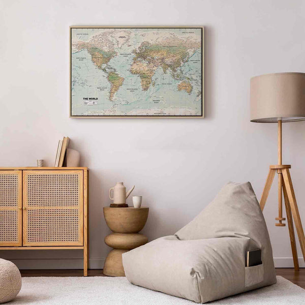 Quadro - World Map: Beautiful World