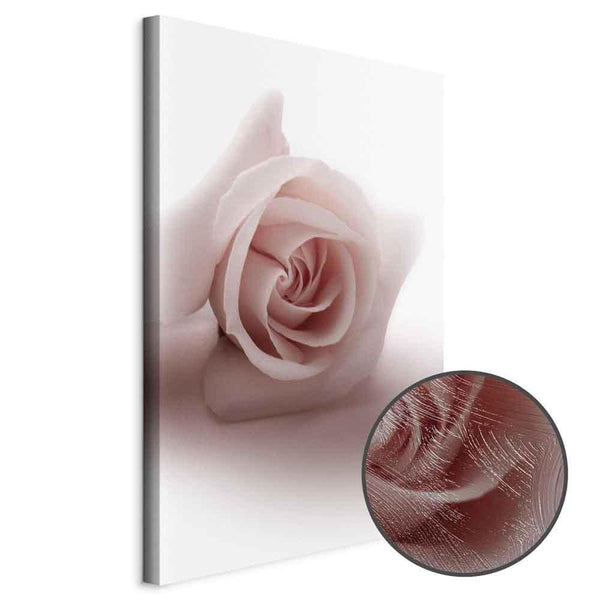 Quadro - Floral Glamour Glow (1-part) - Delicate and Pastel Pink Rose