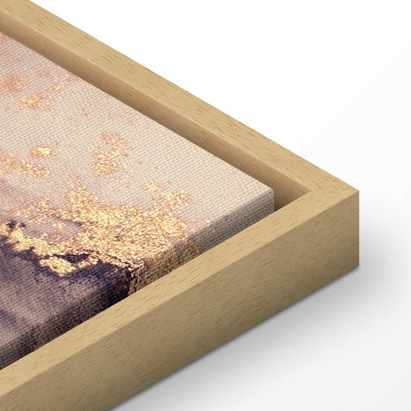 Quadro - Watercolour abstraction - powder pink marble with gold accents