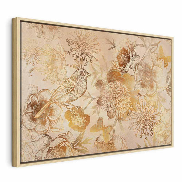 Quadro - Golden Mosaic of Nature (1 Part) Wide
