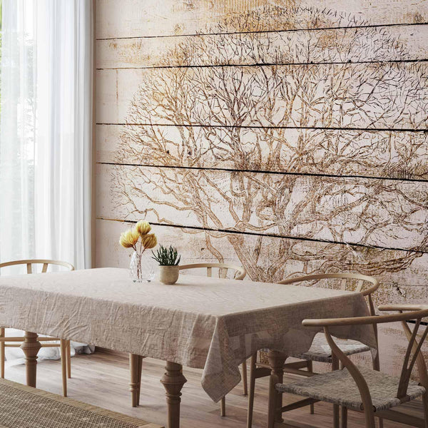 Carta da parati - Tree on Boards